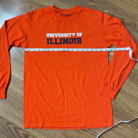 University of‎ Illinois College Long Sleeve Dry Blend T-Shirt Orange Sz S Unisex - Picture 4 of 8
